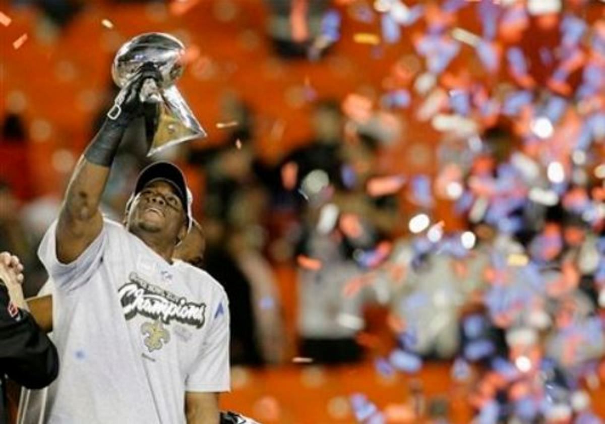 Reggie Bush after winning the Super Bowl in 2010