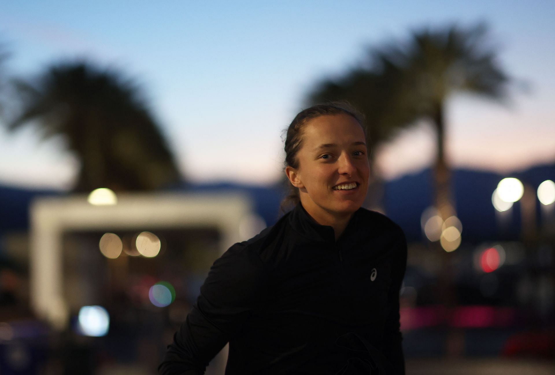 Iga Swiatek pictured at the 2023 BNP Paribas Open - Day 2.