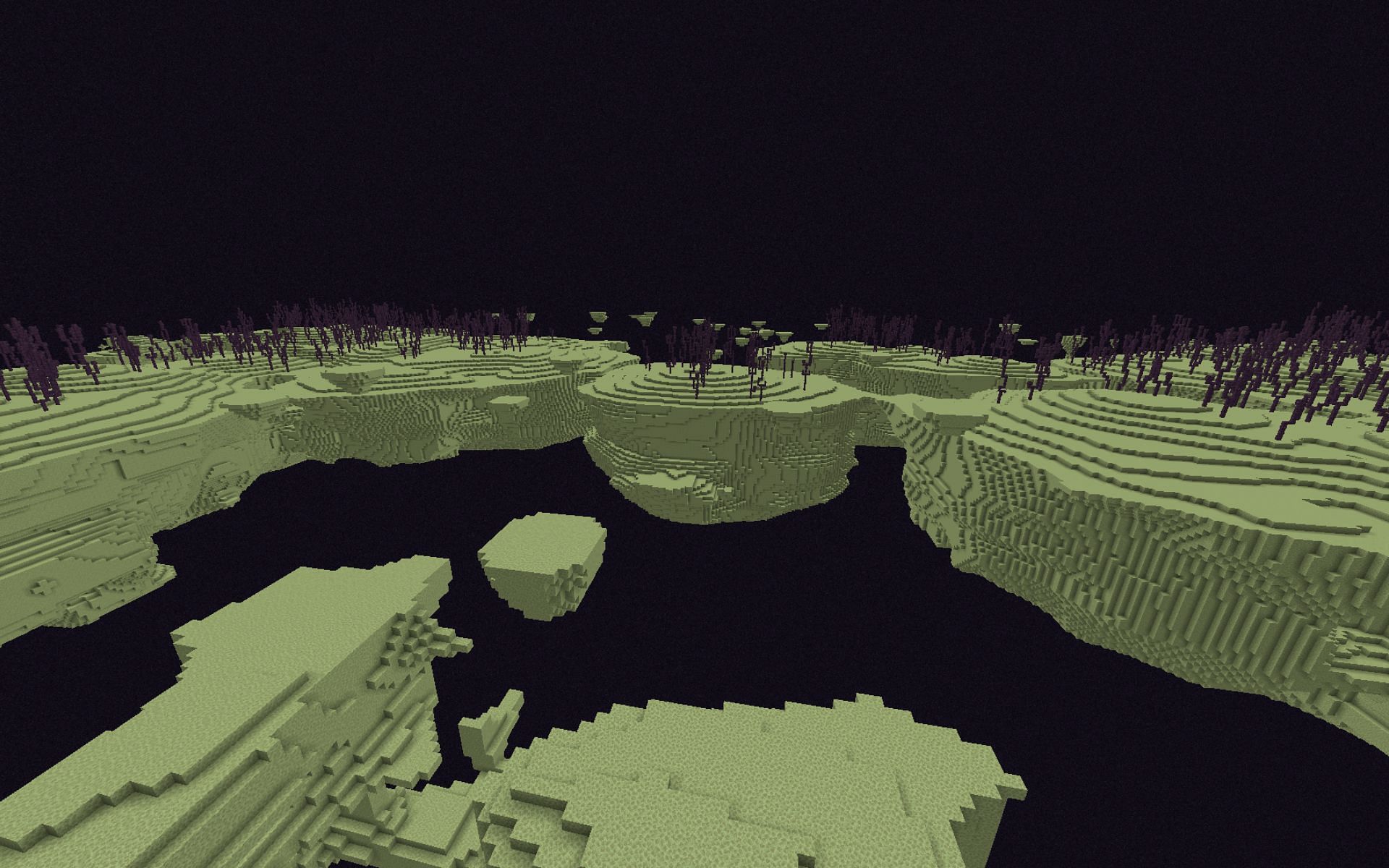 If players fall off an End island, they will directly fall into the void in Minecraft (Image via Mojang)