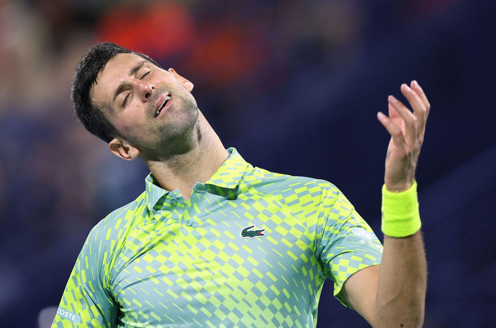 Novak Djokovic in action in Dubai. (PC: Getty Images)