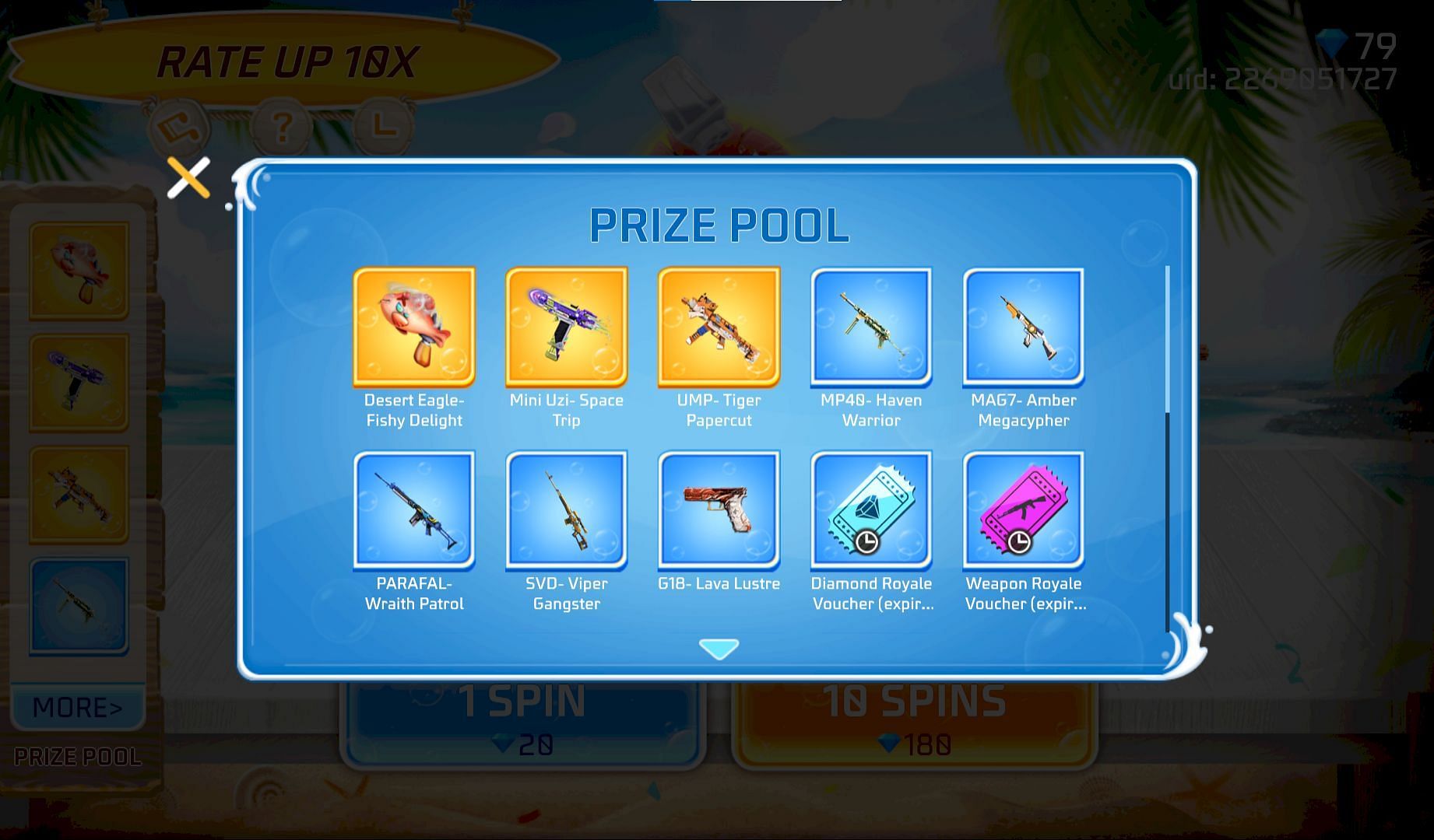 The prize pool of the new Free Fire MAX event (Image via Garena)
