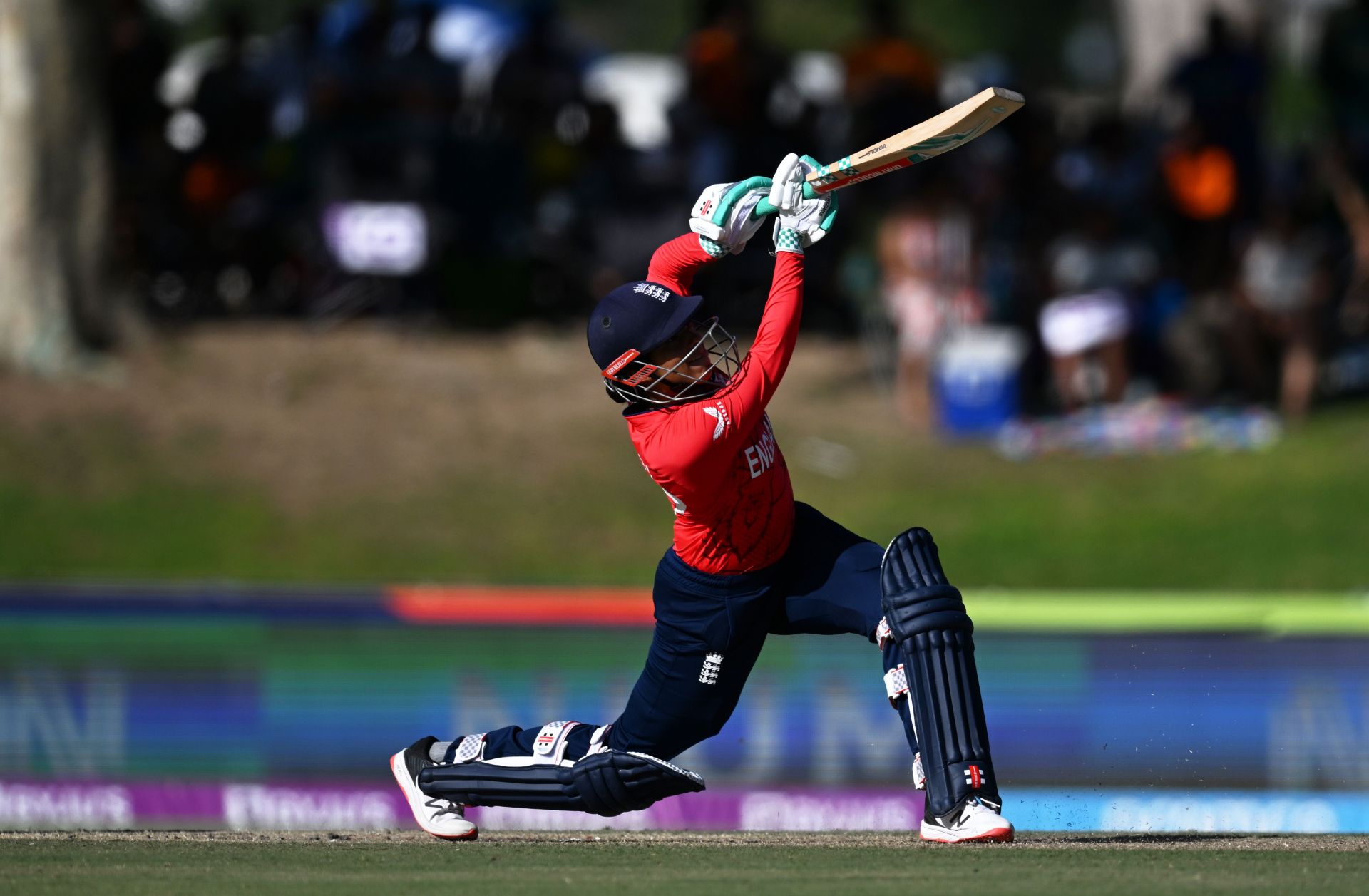 Sophia Dunkley in action in the West Indies v England - ICC Women's T20 World Cup South Africa 2023