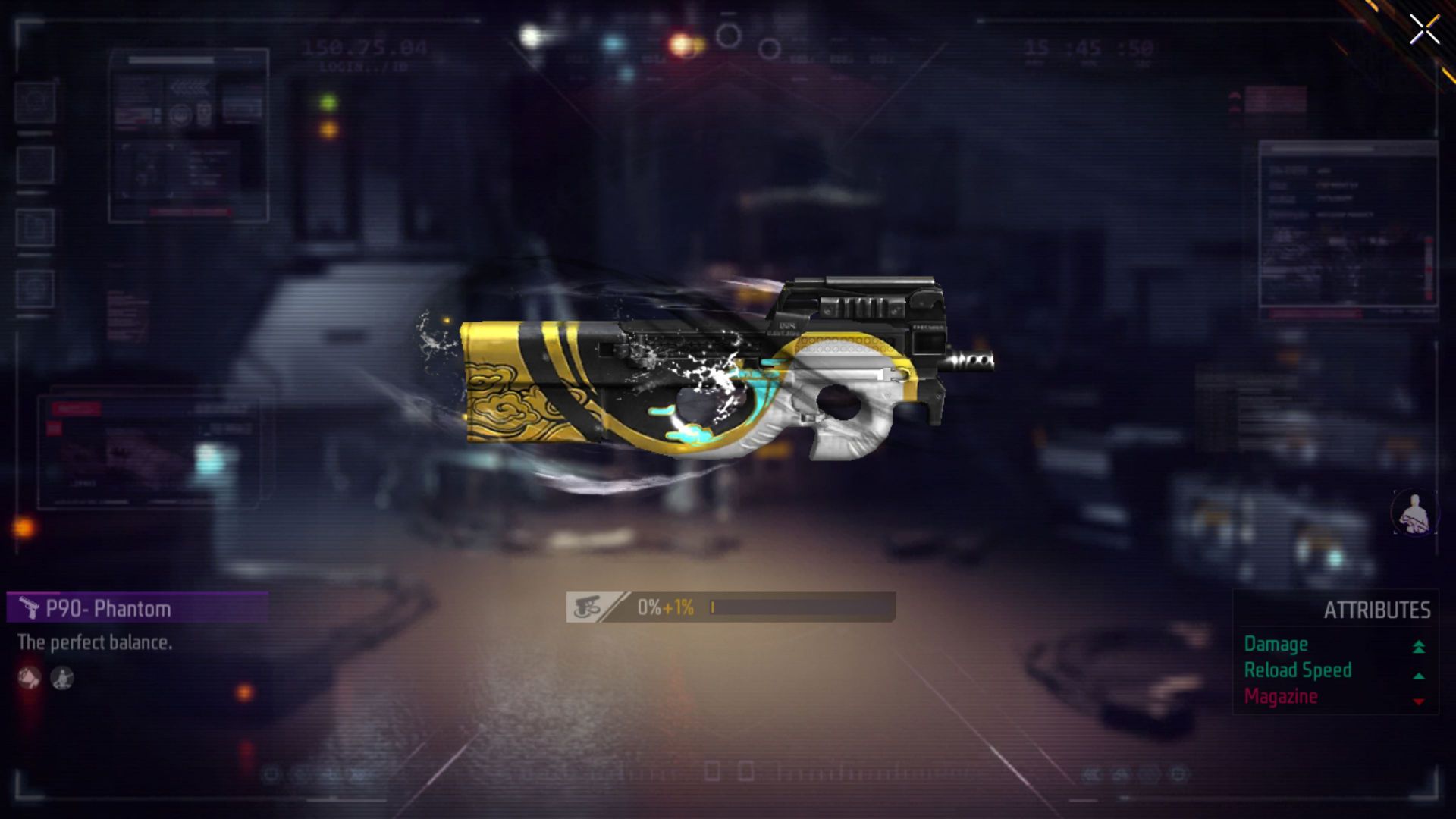 P90 - Phantom gun skin (Image via Garena)