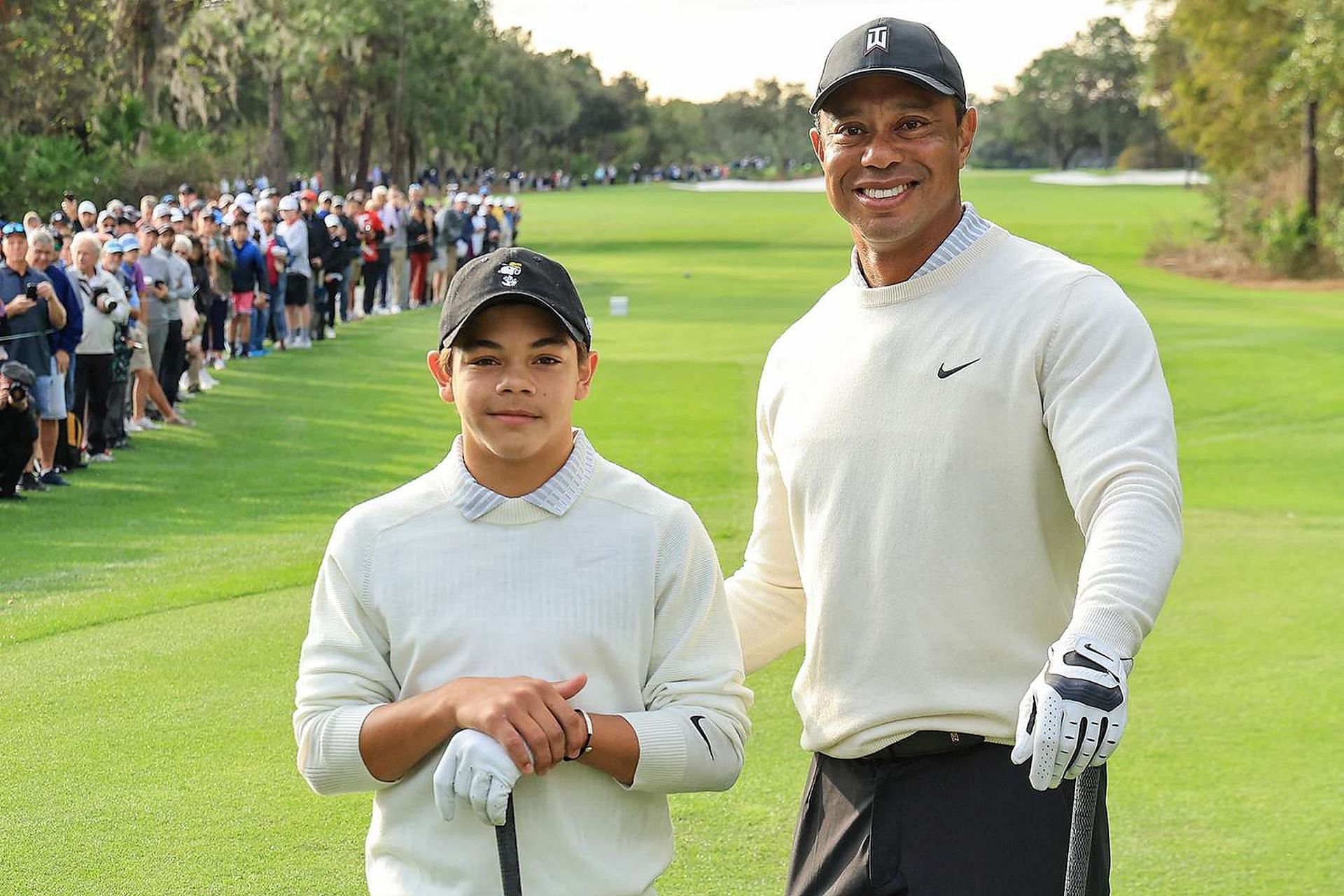 Photos from Tiger Woods' Kids Join Him at 2023 Golf Tournament