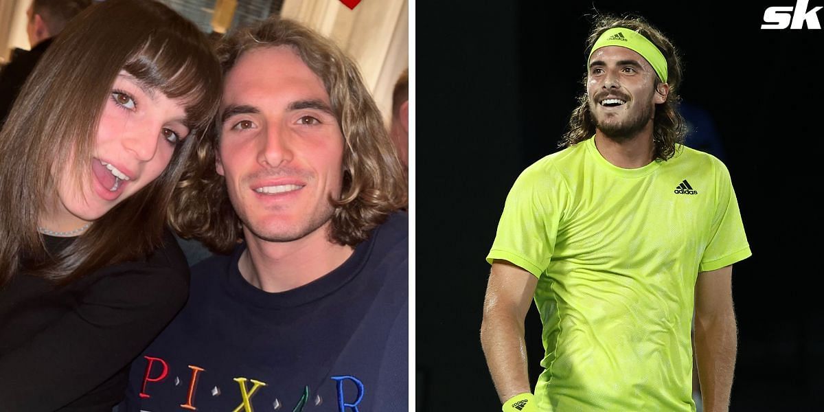 Stefanos Tsitsipas pictured with his sister Elisavet