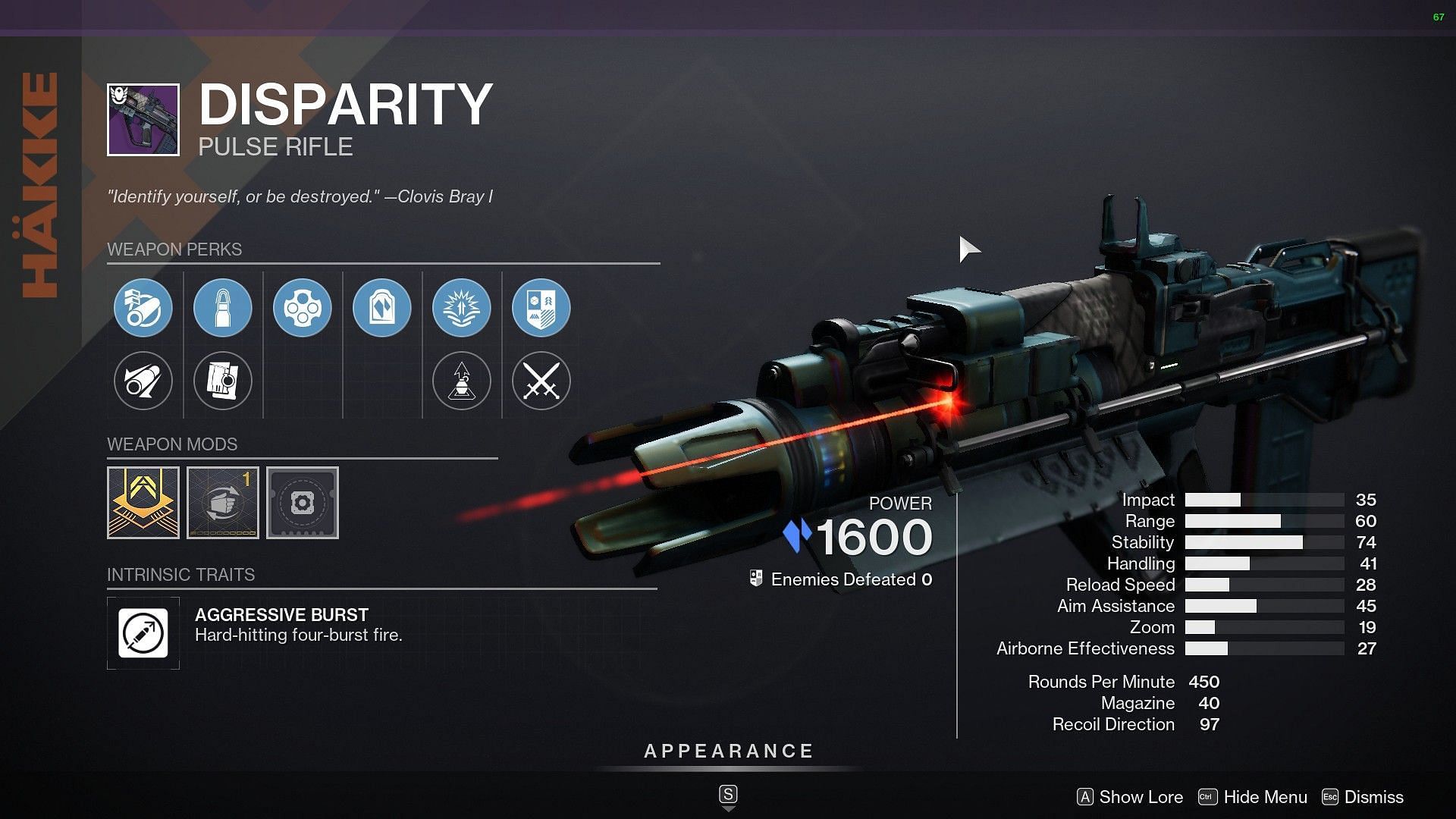 Disparity Pulse Rifle (Image via Destiny 2)