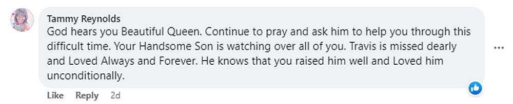 A comment paying tribute to Ruffin (Image via Facebook /@Tammy Reynolds)