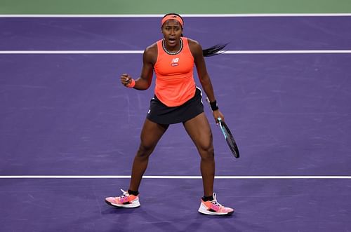 Coco Gauff at the 2023 BNP Paribas Open.