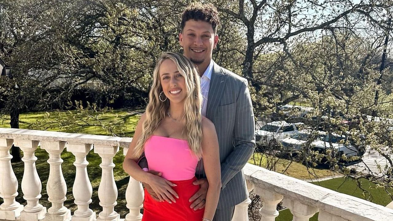 Patrick and Brittany Mahomes celebrate a friend