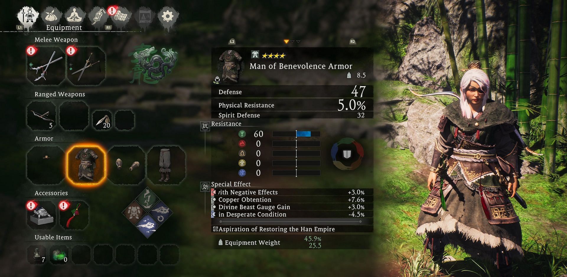 This armor set offers Wood resistance (Image via Koei Tecmo)