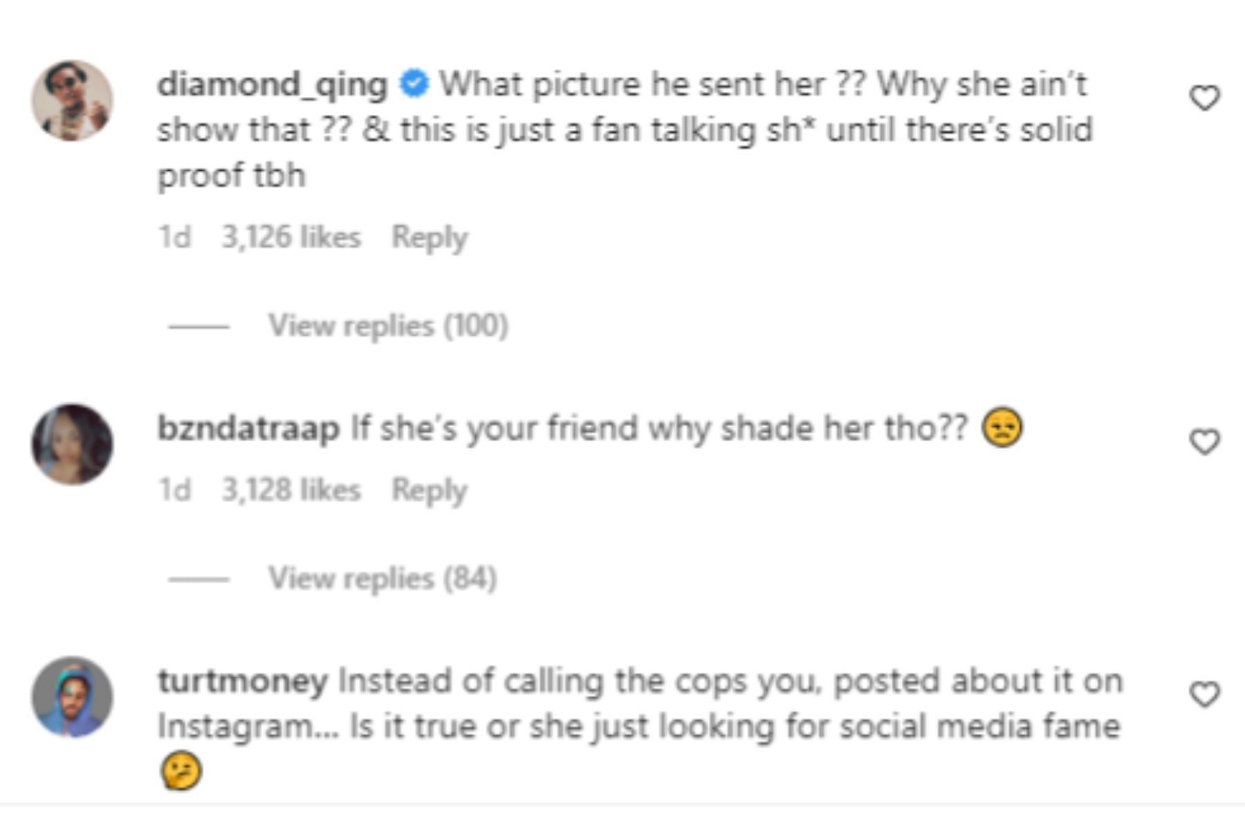 Fans react to the woman&#039;s allegation against Brown (Image via Instagram)