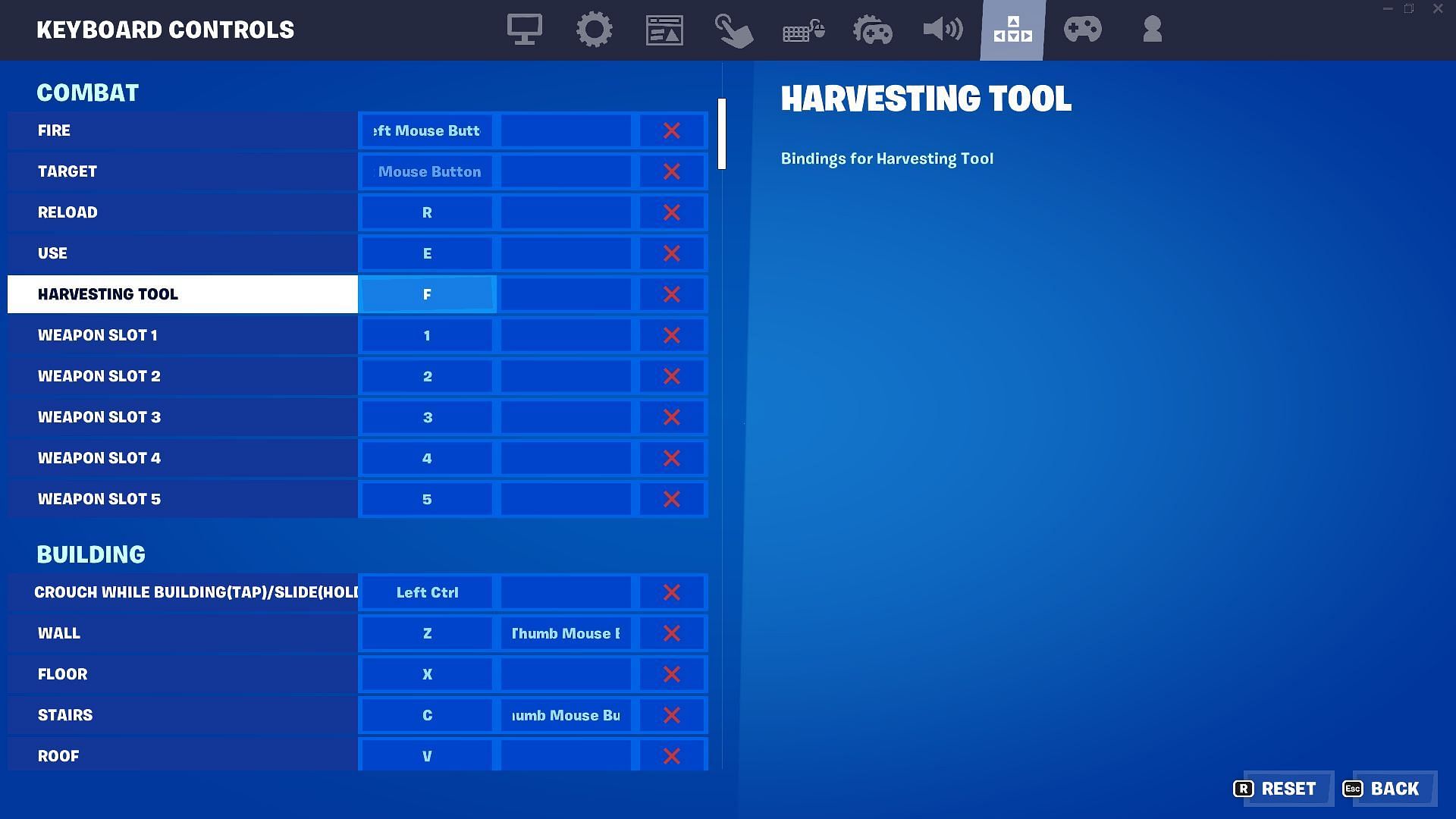 Take a moment to check the key/button bound to the &#039;interaction&#039; function (Image via Epic Games/Fortnite)