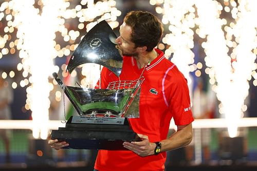 Daniil Medvedev at the Dubai Duty Free Tennis