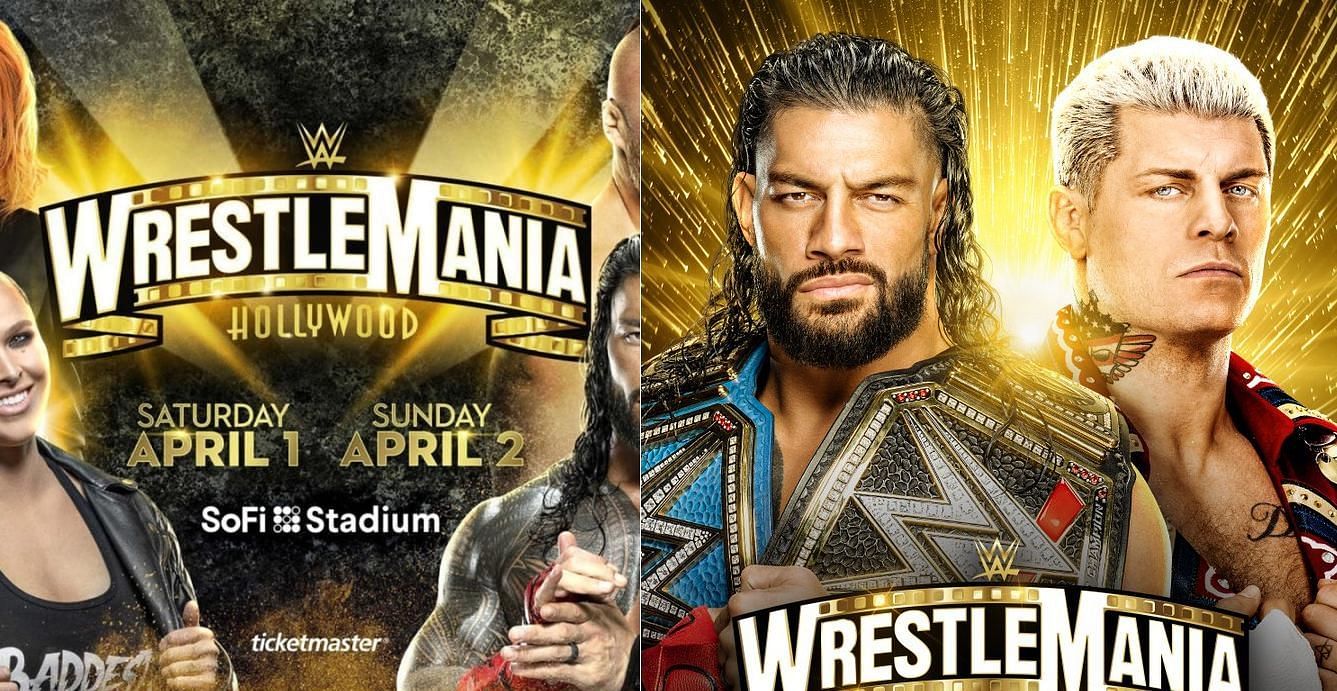 Full match card graphic for tonight's Wrestlemania 39: Night 2 (4