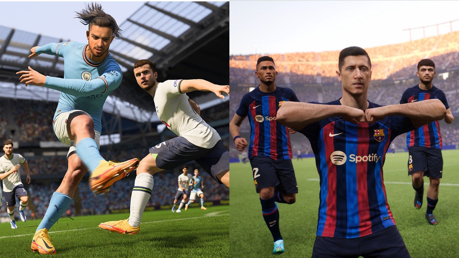 Top 5 areas where eFootball 2023 shines over FIFA 23 (Images via EA Sports, Konami)