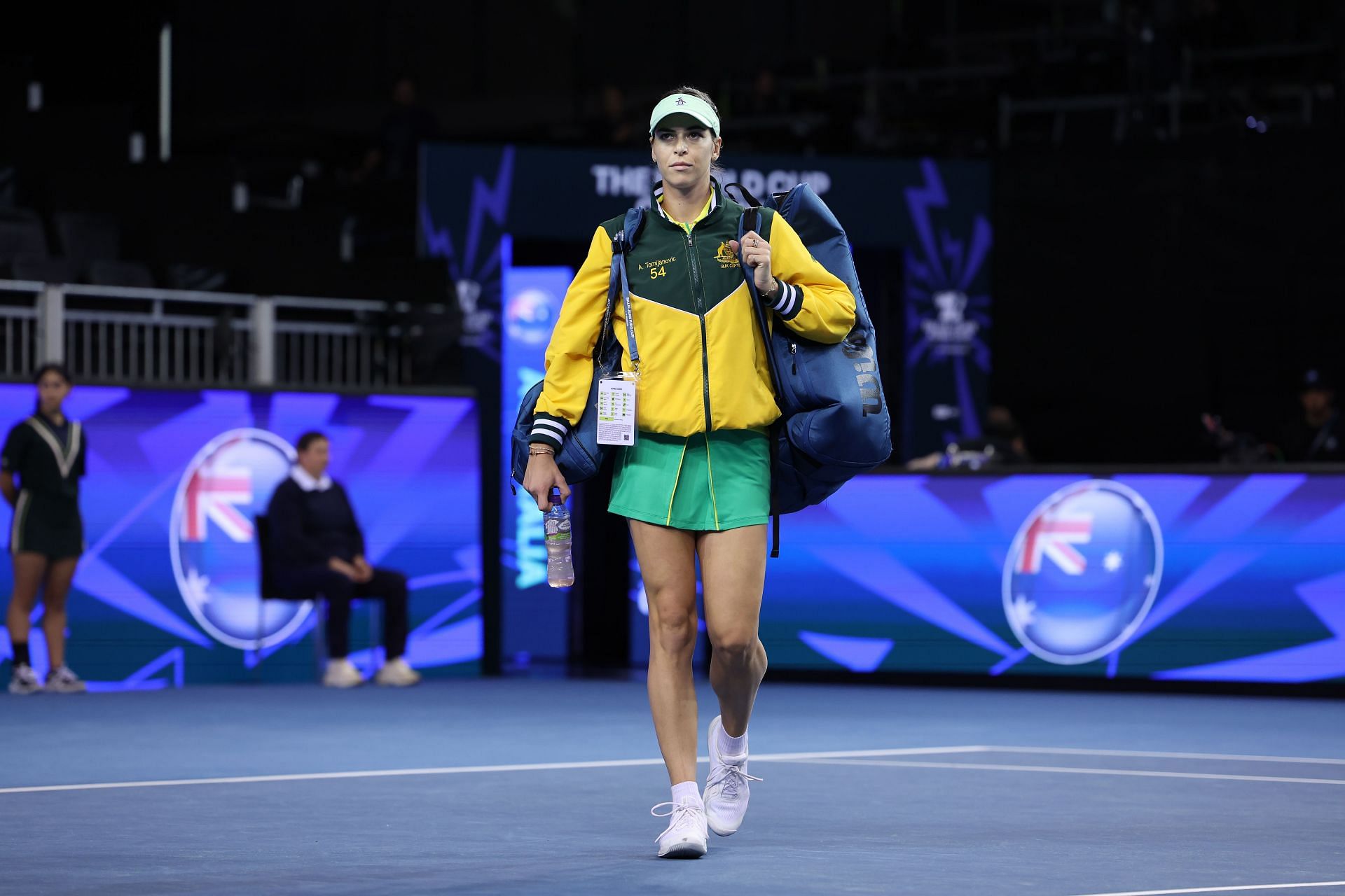 Ajla Tomljanovic during the 2022 Billie Jean King Cup Finals.