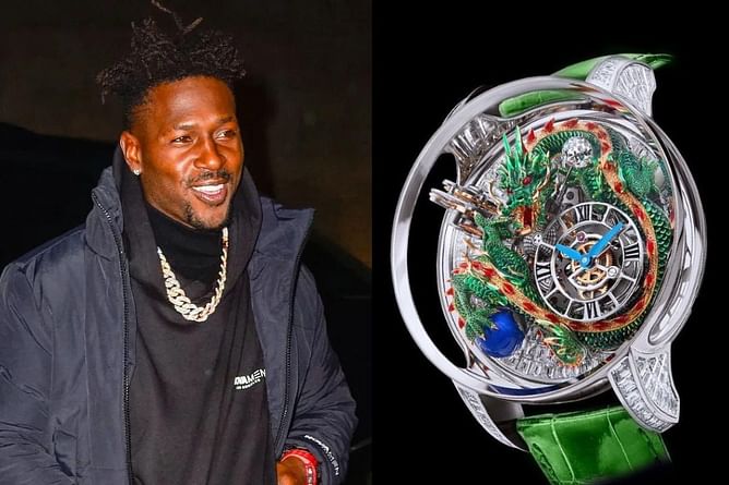 Antonio Brown flaunts $1.3M one-of-a-kind watch hours after becoming Albany Empire part owner