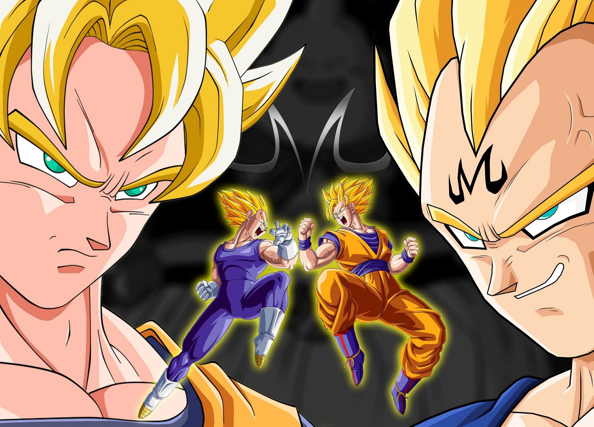 Goku vs Majin Vegeta (Image via Toei animation)
