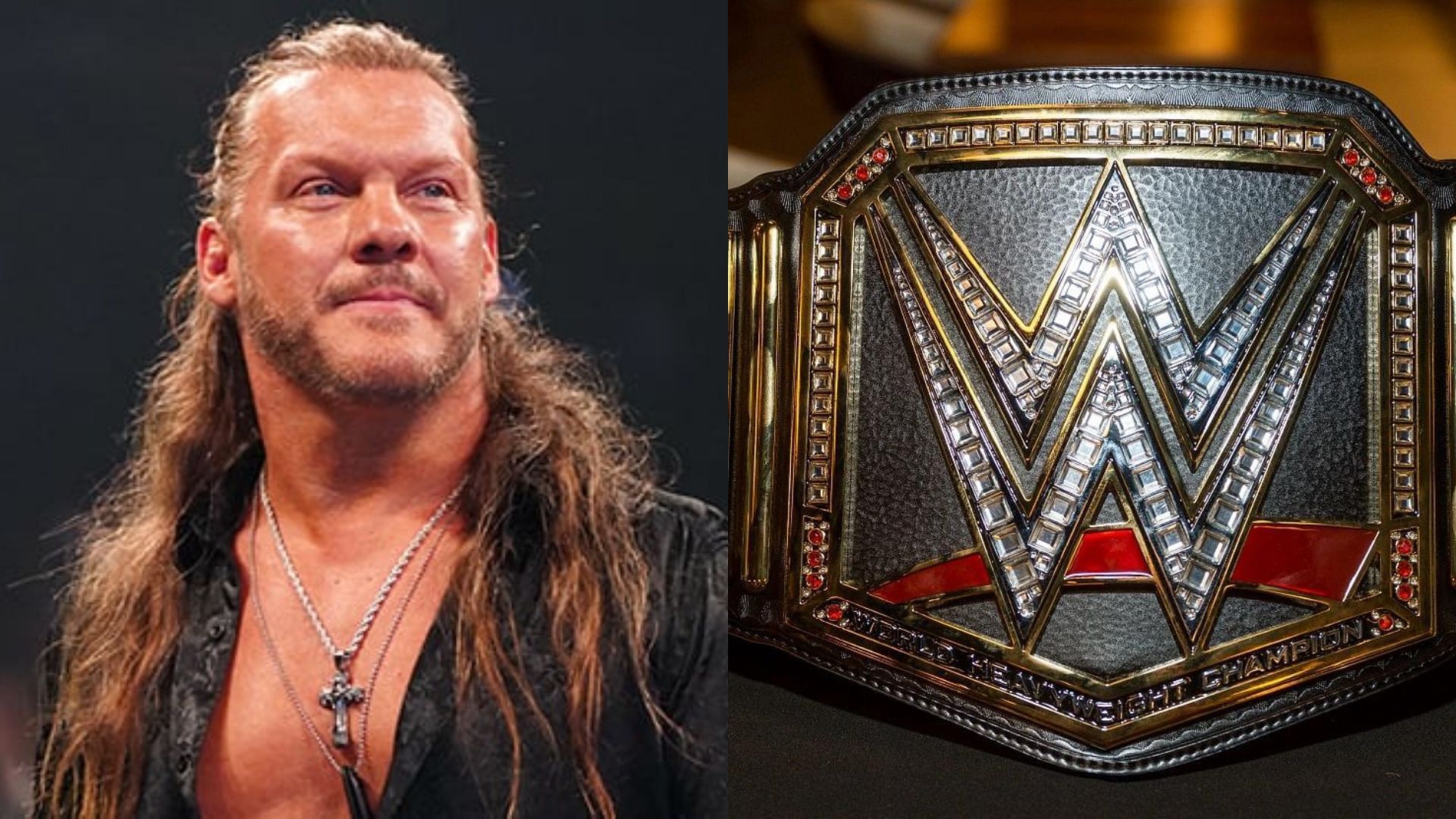 Chris Jericho (left), WWE World Champion (right)