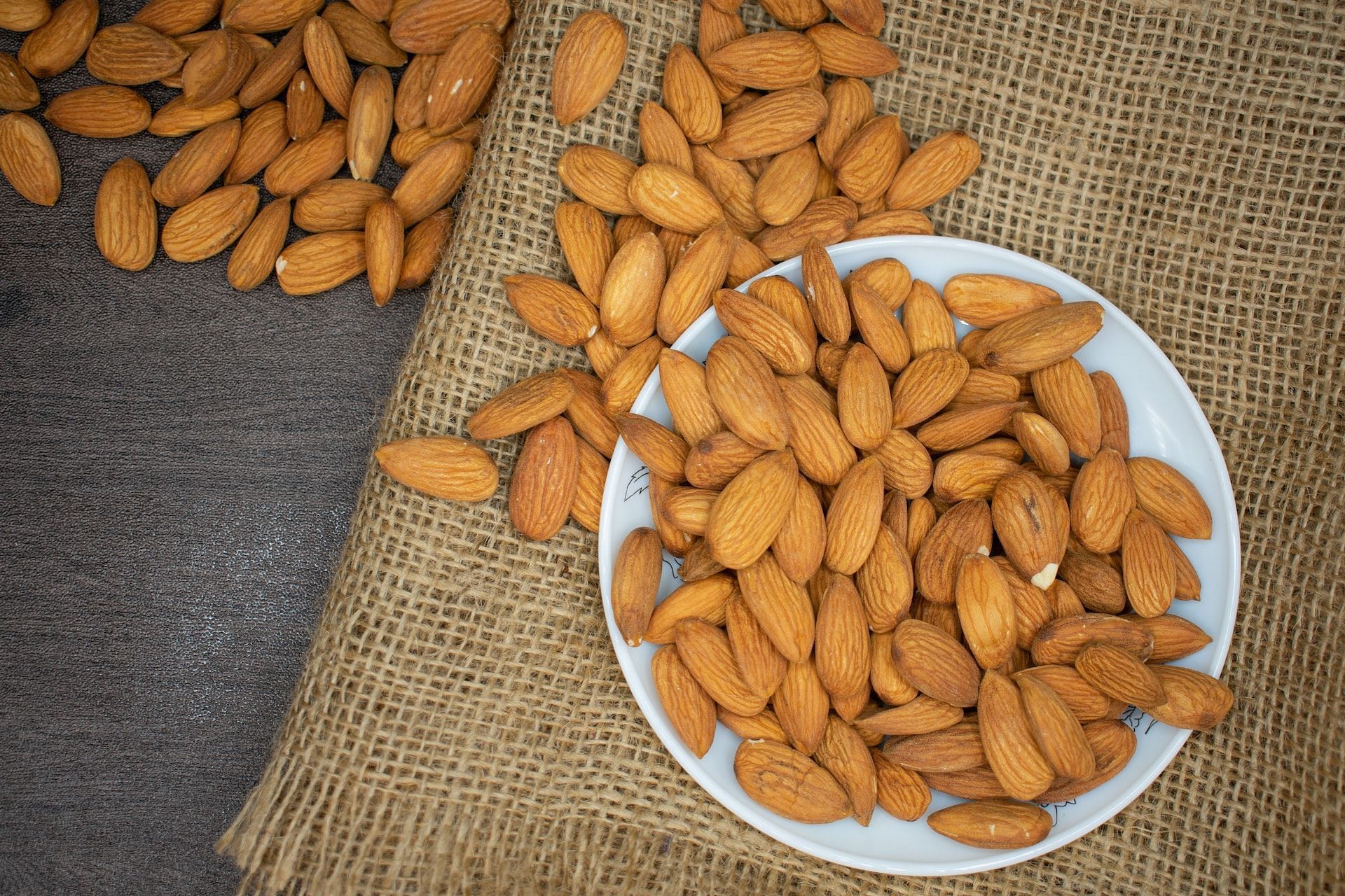 Almonds are rich in choline. (Photo via Pexels/Kafeel Ahmed)