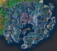 Fortnite Kinetic Blade locations (Image via FN.gg)
