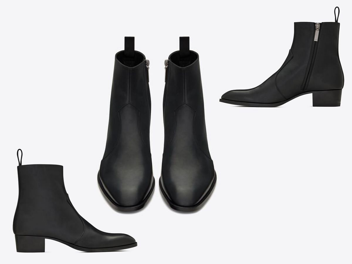 Saint Laurent Wyatt Zipped Ankle Boots (Image via Saint Laurent)