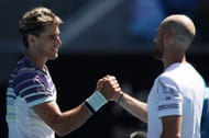 Dominic Thiem (L) and Adrian Mannarino