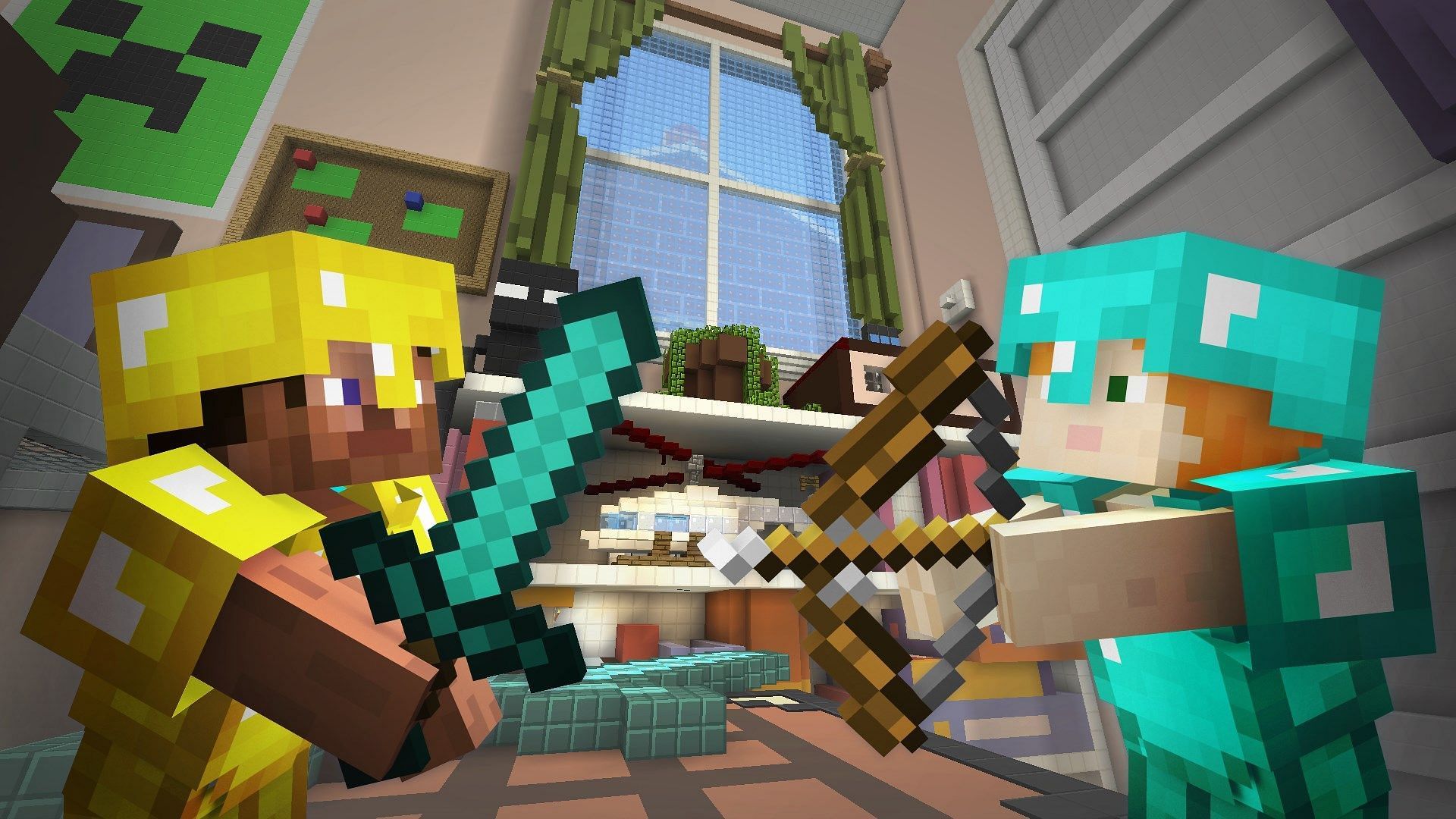 Practice makes perfect when it comes to PvPing in Minecraft (Image via Mojang)