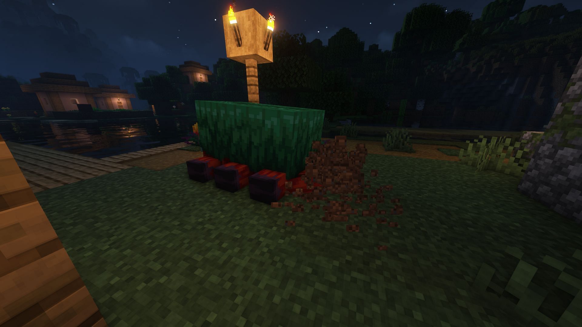 A sniffer digging for torchflower seeds (Image via Mojang)
