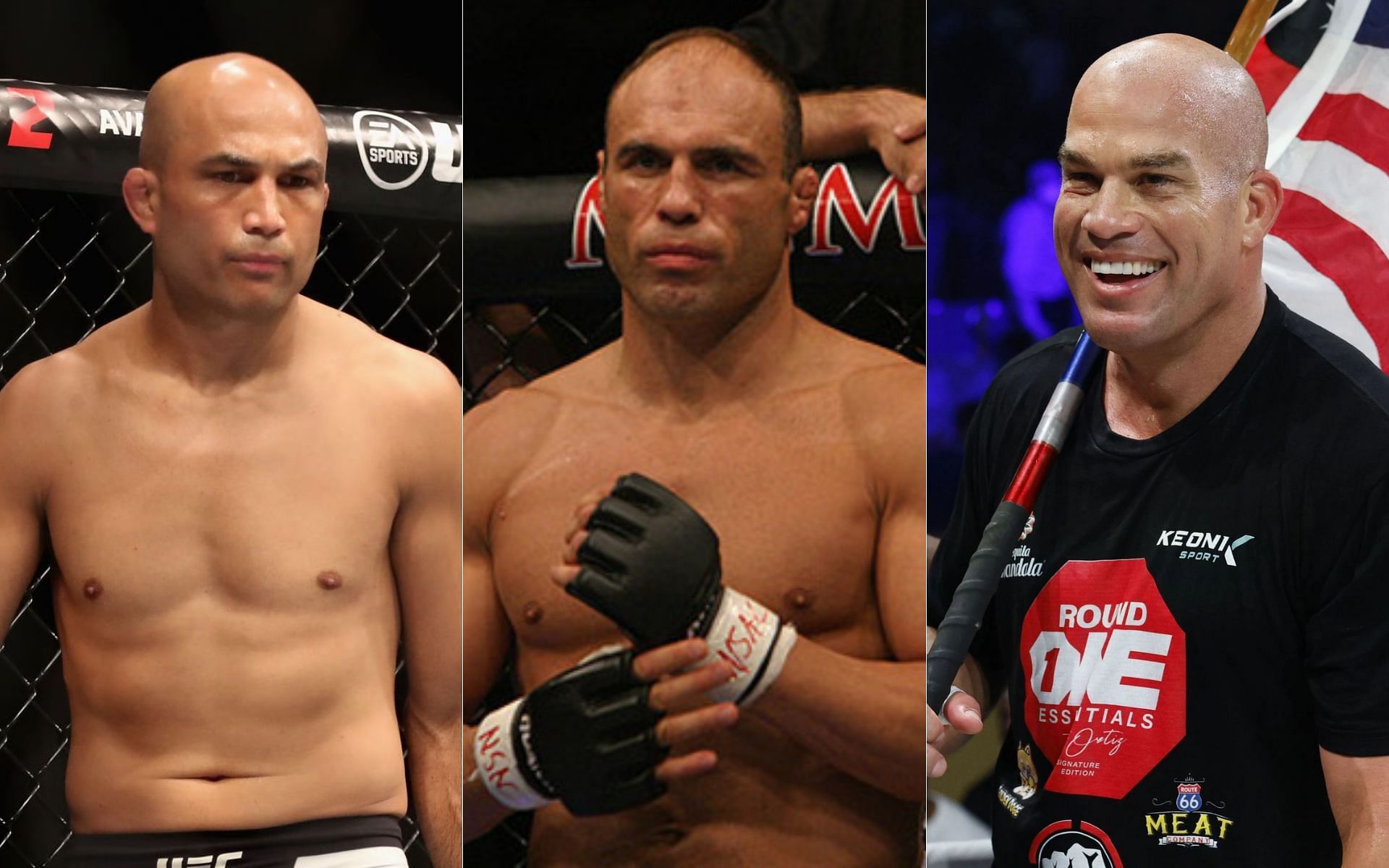 BJ Penn (left), Randy Couture (centre), Tito Ortiz (right)