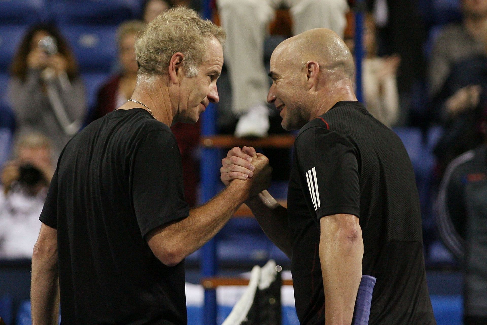 John McEnroe and Andre Agassi