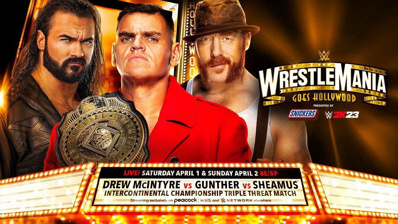 Gunther, Drew McIntyre and Sheamus will battle in a triple-threat match