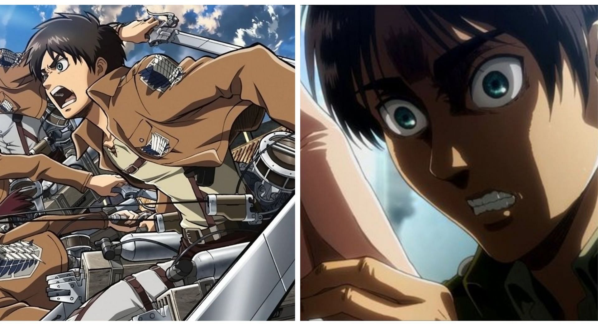 Eren when he started vs. when Fate took over (Image via Sportskeeda)