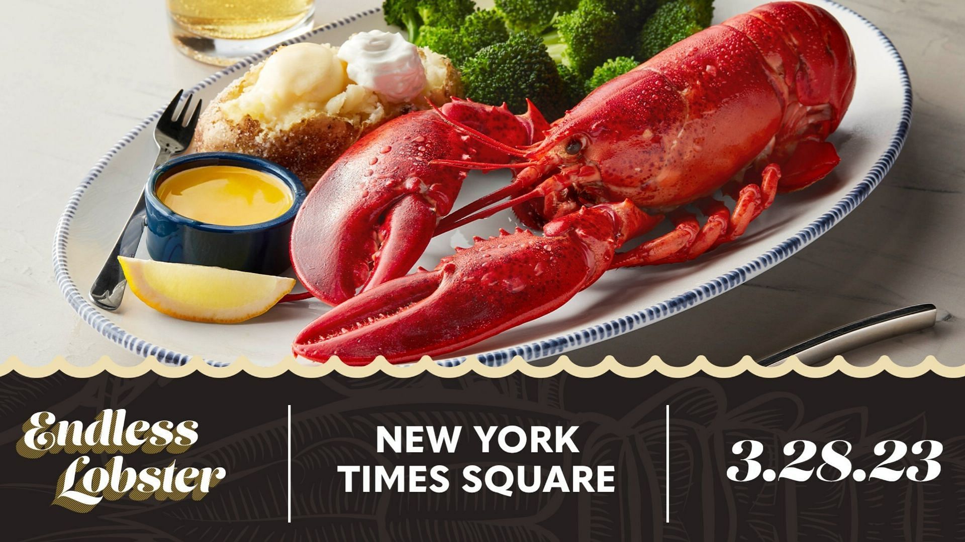 Kick off the start of spring at endless amounts of Live Maine Lobster on the Endless Lobster event day at the New York Times square restaurant (Image via Red Lobster)