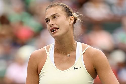 Aryna Sabalenka during the 2023 BNP Paribas Open