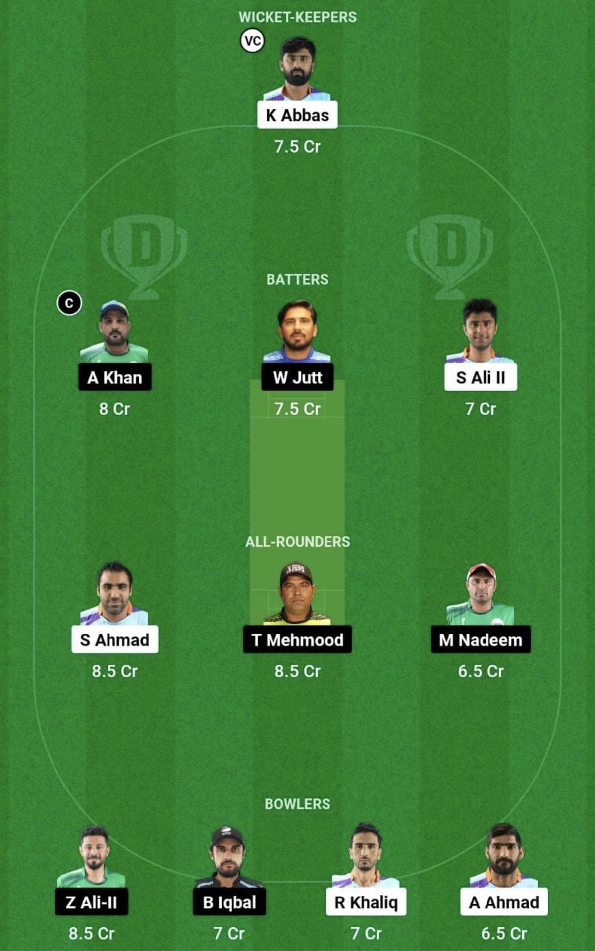 ACE vs KWN Dream11 Prediction Team, Grand League