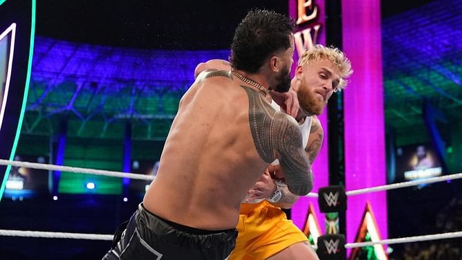 "I'll beat the f*** out of him" - Jake Paul fires shot at top WWE star ahead of WrestleMania