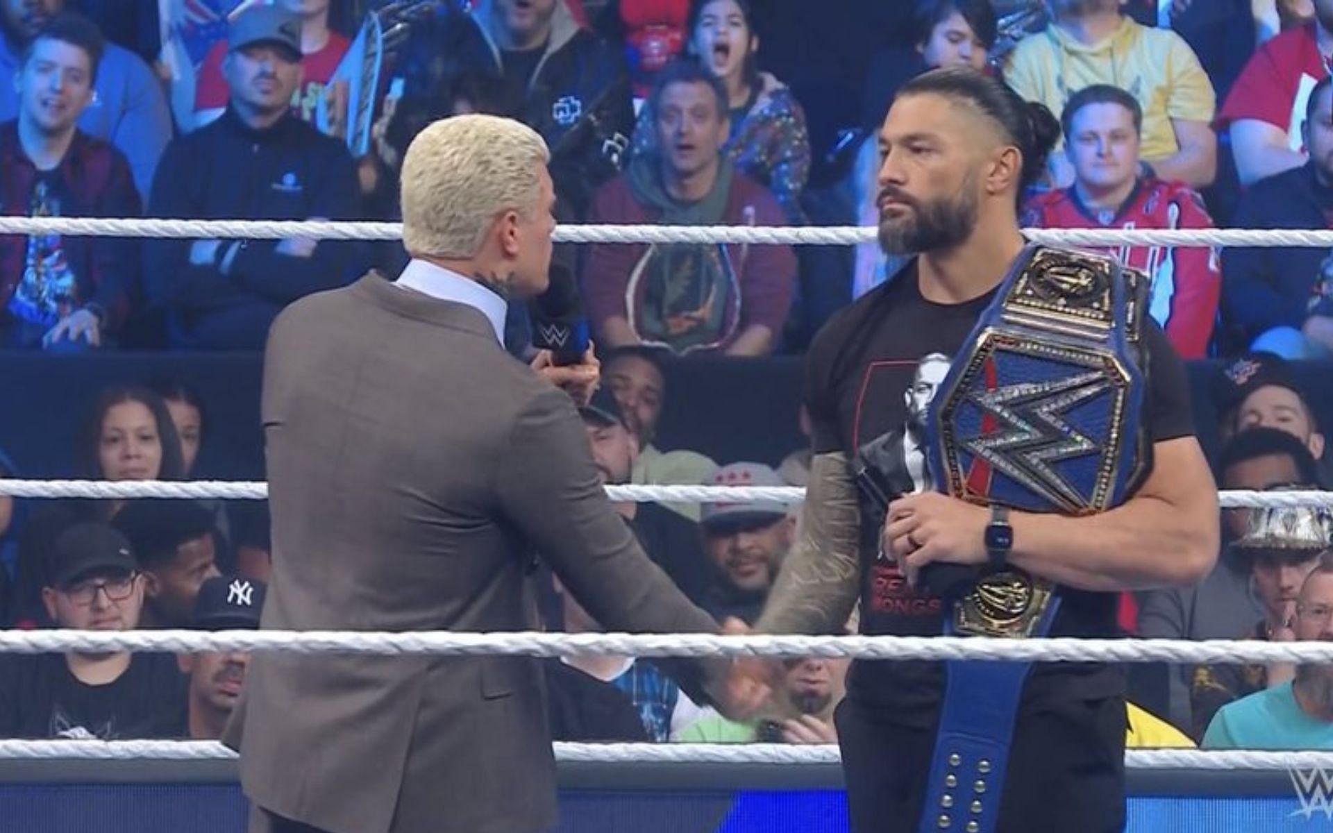 The two men finally met on SmackDown this week