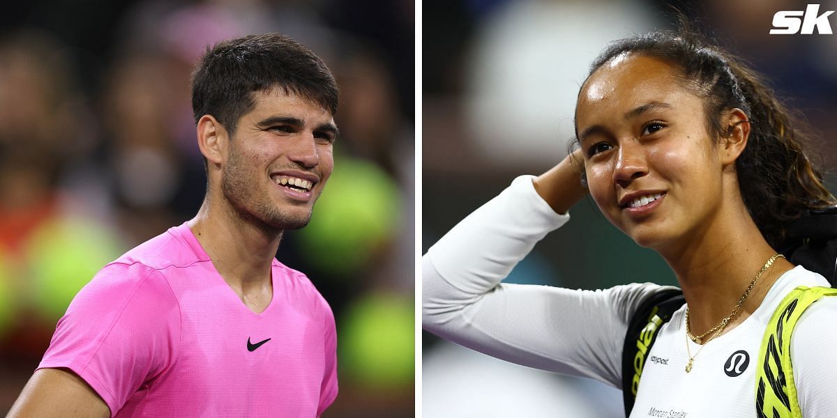 Carlos Alcaraz and Leylah Fernandez at the ongoing Indian Wells Masters