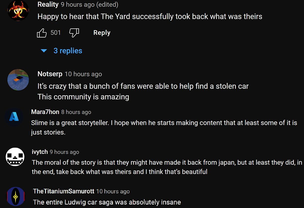 Fans reacting to the most recent podcast episode (Image via The Yard/YouTube)