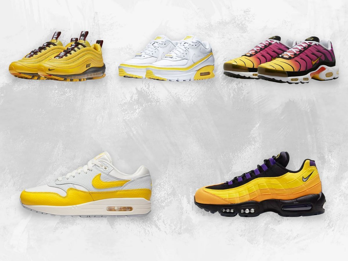 Yellow Nike Air Max shoes (Image via Sportskeeda)