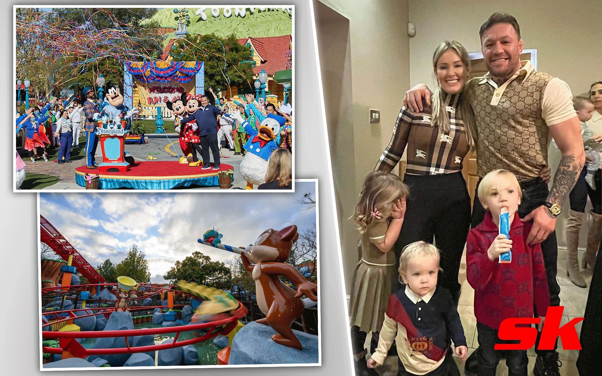 Disneyland (left) and Conor McGregor (right) [Image credits: @thenotoriousmma on Instagram and @Disneyland on Twitter]