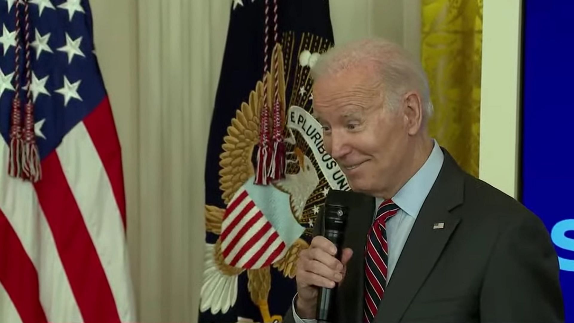 Internet users left enraged after President Biden jokes in his first statement after Nashville shooting (image via YouTube/@ABC News)