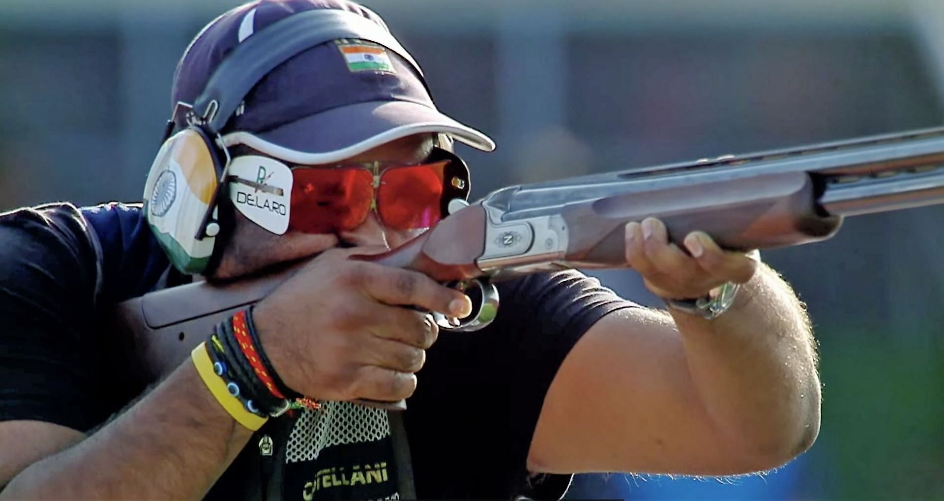 India&rsquo;s experience trap shooter Prithviraj Tondaiman  won bronze medal in Doha World Cup. Photo credit NRAI Photo