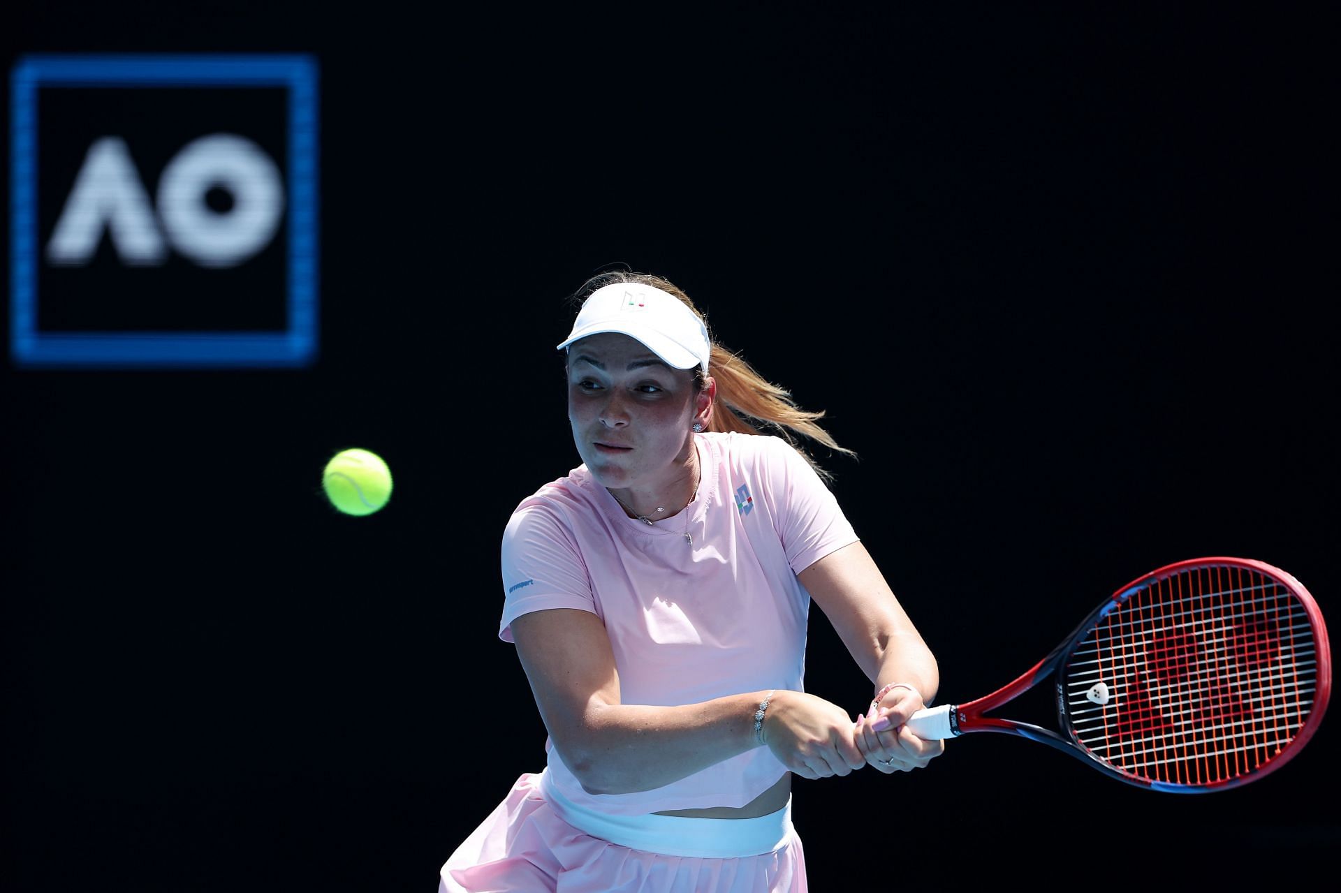 Vekic in action at the Australian Open