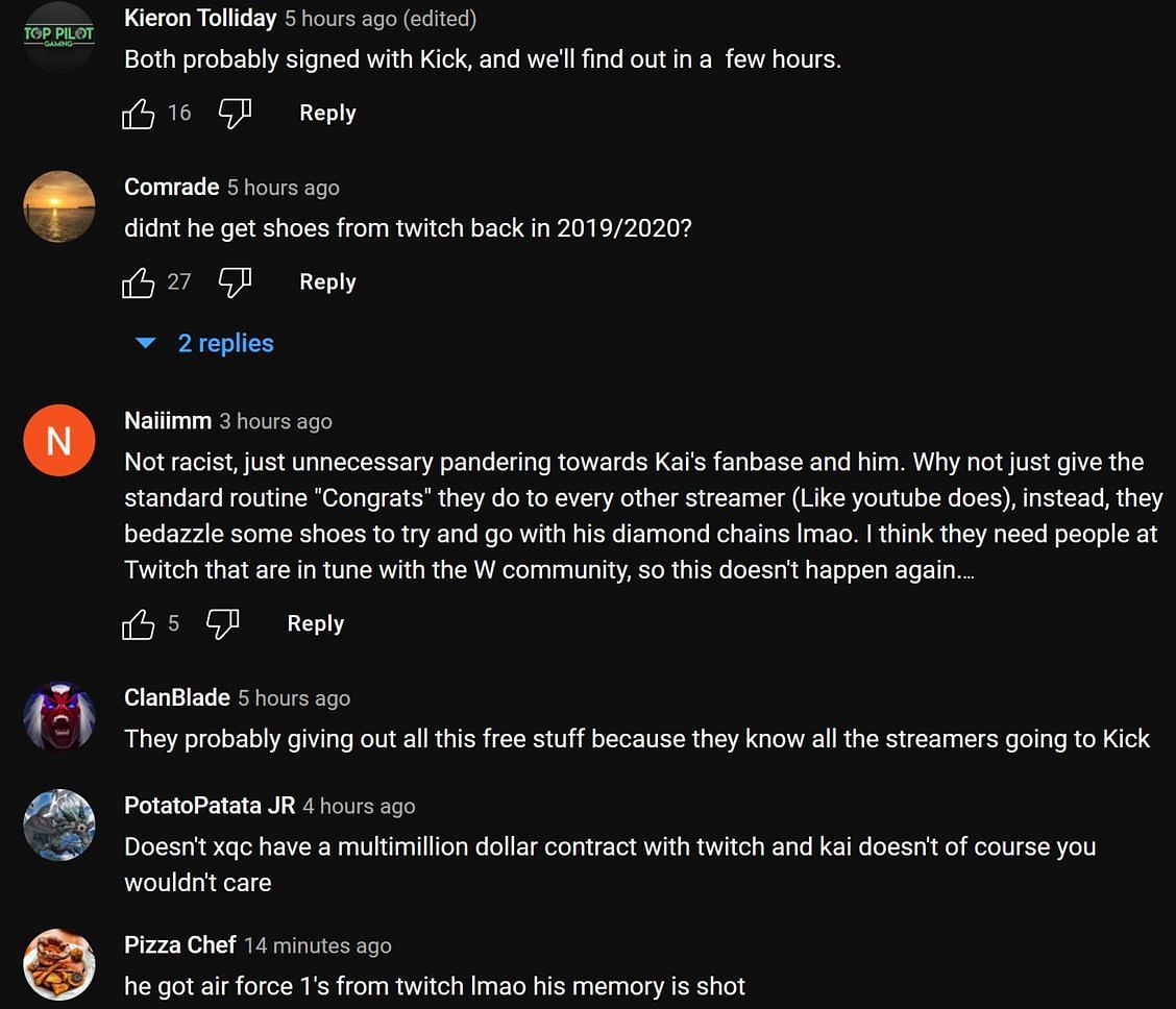 Fans in the YouTube comments section reacting to the streamer&#039;s clip (Image via xQc Clips/YouTube)