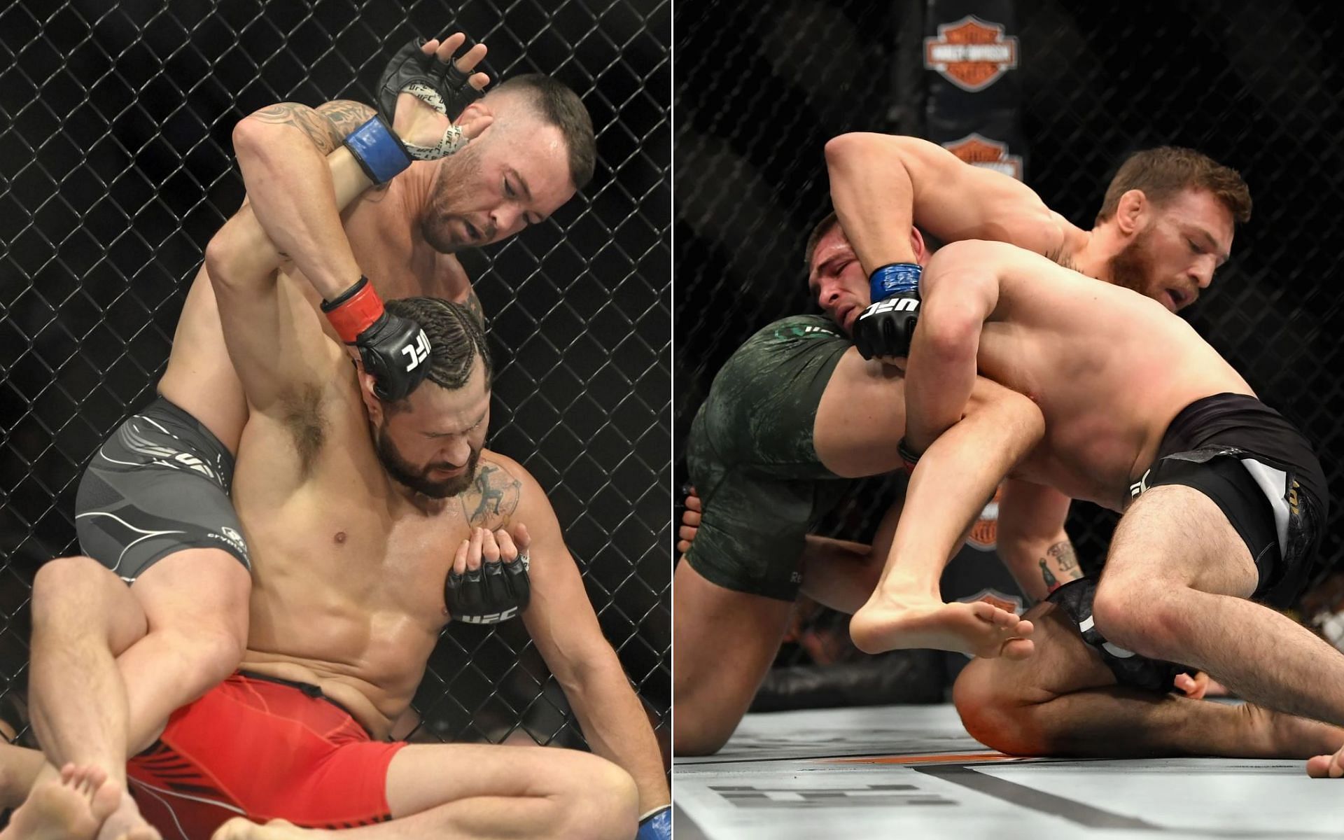 Colby Covington vs. Jorge Masvidal [Left], and Khabib Nurmagomedov vs. Conor McGregor [Right]