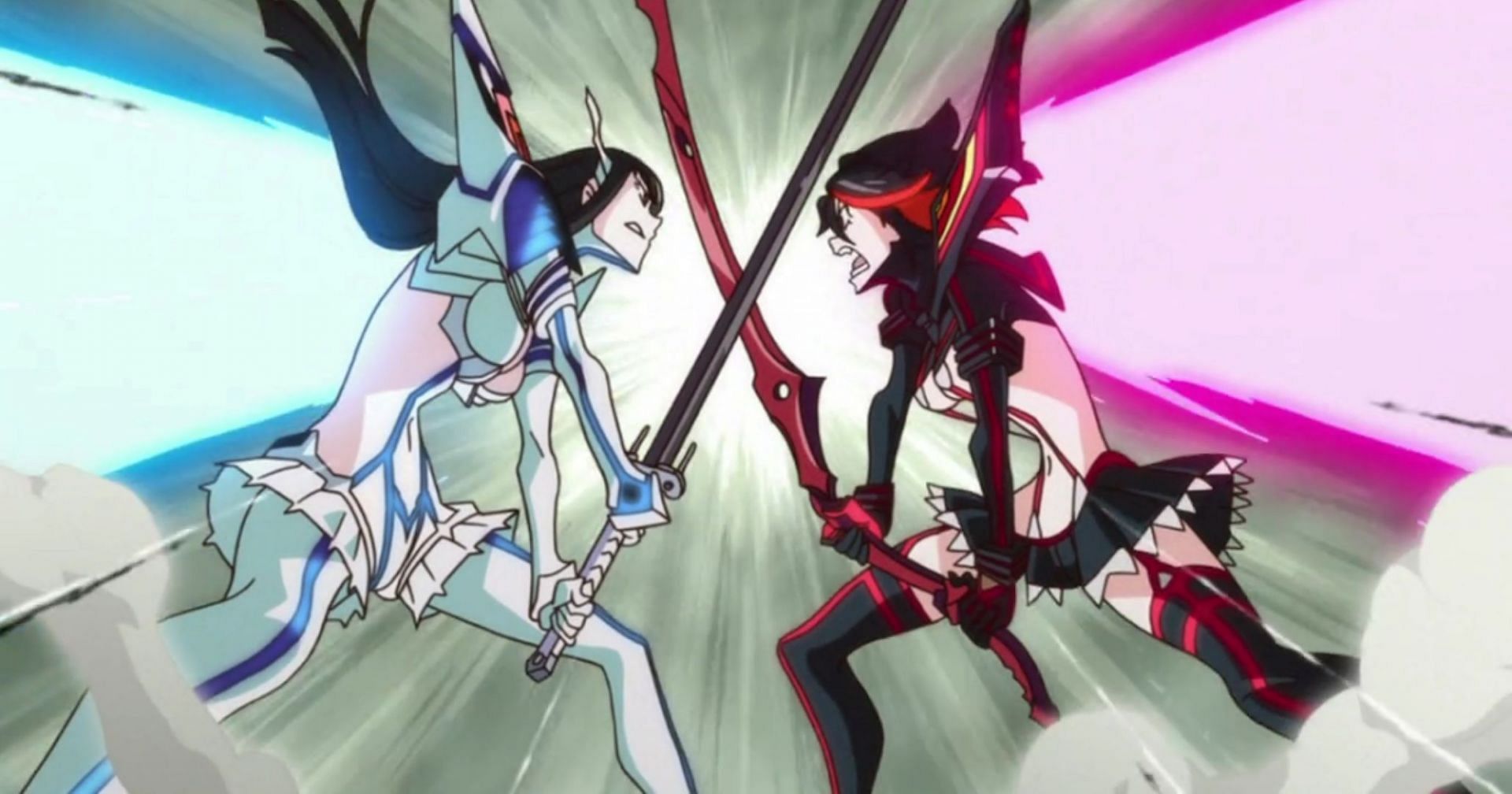 Satsuki vs. Ryuko (Image via Studio Trigger)