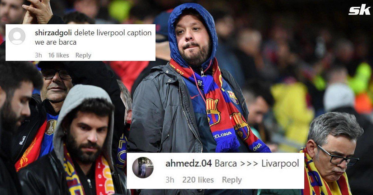 Barca fans furious with social media caption