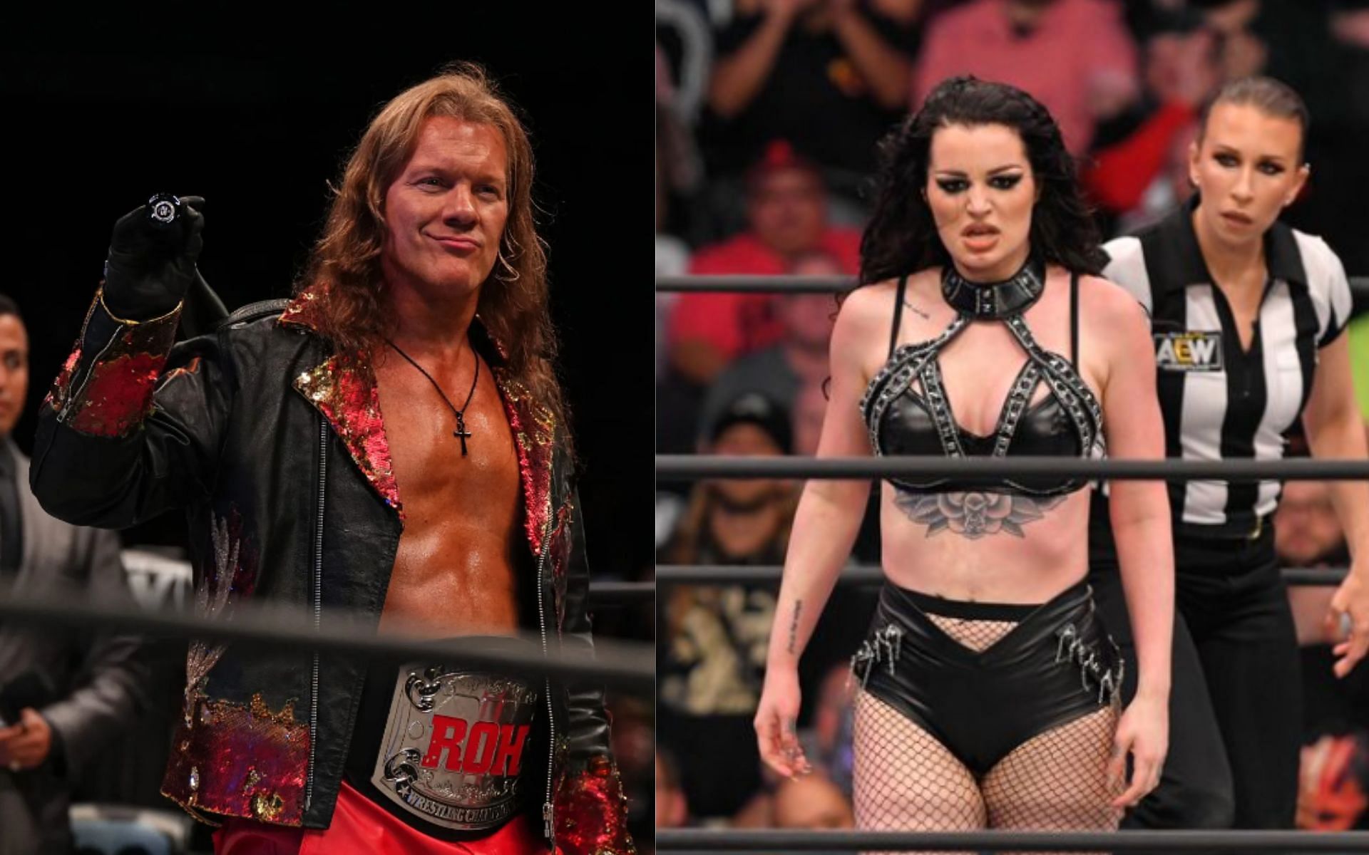 (Left) Chris Jericho (Right) Saraya